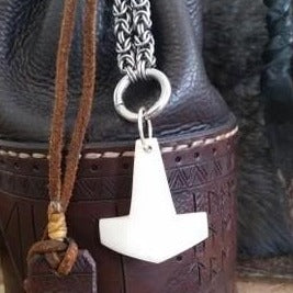 Buffalo bone Mjölnir pendant